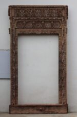 Grand Antique Shekhawati Door Mirror | 8 ft Timeless Elegance for Luxury Interiors - Image 2