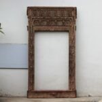 Grand Antique Shekhawati Door Mirror | 8 ft Timeless Elegance for Luxury Interiors