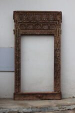 Grand Antique Shekhawati Door Mirror | 8 ft Timeless Elegance for Luxury Interiors - Image 7