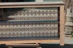 Large Handcrafted Iron Lattice Console Table | Vintage Style Entryway Table - Image 4