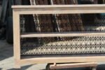 Large Handcrafted Iron Lattice Console Table | Vintage Style Entryway Table - Image 8