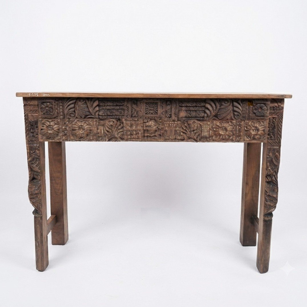 Untitled - July 07, 2026 at 18.08.59-1 Exquisite Antique Reclaimed Wood Console Table | A Magnificent Handcrafted Statement - Image 1
