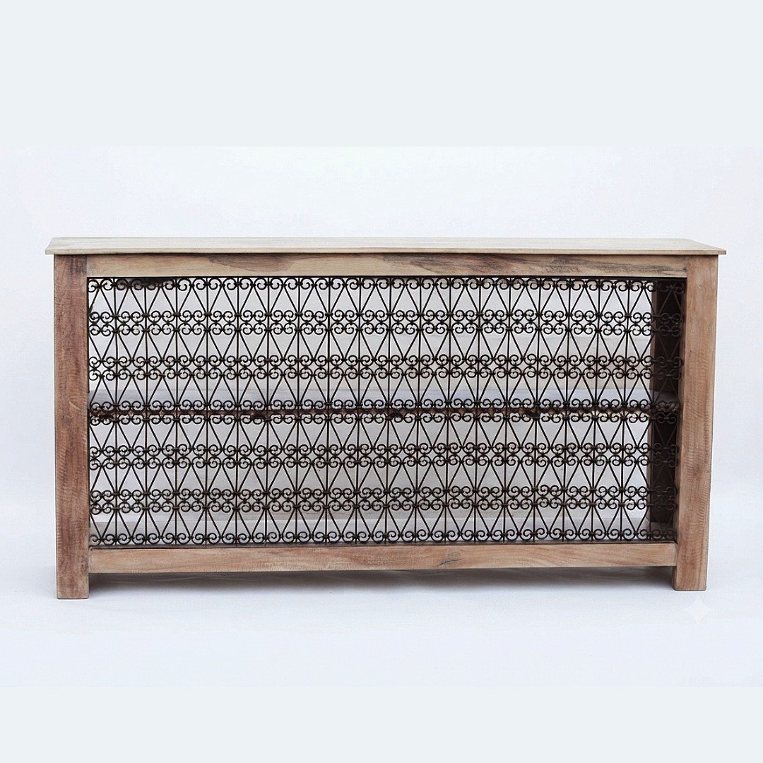 Untitled - July 07, 2026 at 18.08.59 (5) Antique Large Iron Jali Console Table - Your Home Furniture Store - Image 1