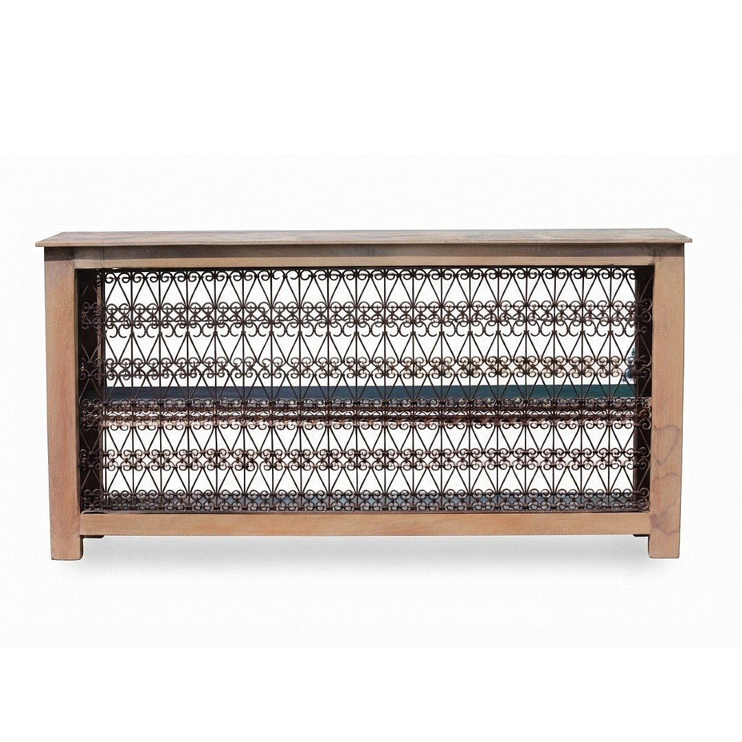 Untitled - July 07, 2026 at 18.08.59 (6) Large Handcrafted Iron Lattice Console Table | Vintage Style Entryway Table - Image 1