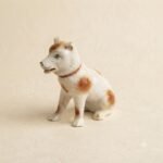 Rare Antique Vintage Porcelain Dog Toy Figure – Timeless Collectible Home Décor Ornament | Classic Ceramic Dog Figurine Gift