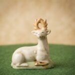 Adorable Antique Vintage Porcelain Small Deer Figurine – Charming Collectible Home Décor Accent | Classic Ceramic Gift