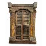 Timeless Heritage 8.4 Ft Solid Antique Wooden Door | Handcrafted Vintage Entry Door