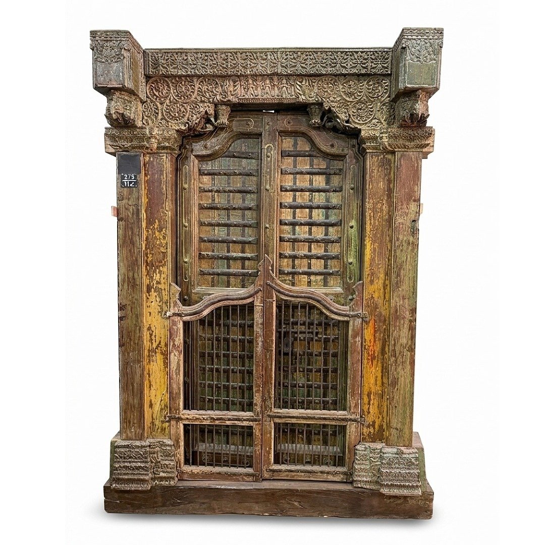 Untitled - June 24, 2026 at 16.27.18 (34) Timeless Heritage 8.4 Ft Solid Antique Wooden Door | Handcrafted Vintage Entry Door - Image 1