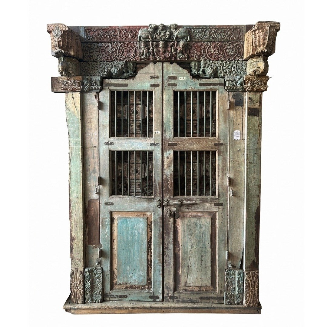 Untitled - June 24, 2026 at 16.27.18 (35) Timeless Heritage 8.5 Ft Solid Antique Wooden Door | Handcrafted Vintage Entry Door - Image 1