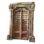 Timeless Heritage 8.3 Ft Solid Antique Wooden Door | Handcrafted Vintage Entry Door