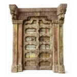 Timeless Heritage 8.7 Ft Solid Antique Wooden Door | Handcrafted Vintage Entry Door | Premium Reclaimed Hardwood
