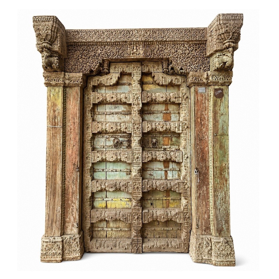 Untitled - June 24, 2026 at 16.27.18 (37) Timeless Heritage 8.7 Ft Solid Antique Wooden Door | Handcrafted Vintage Entry Door | Premium Reclaimed Hardwood - Image 1