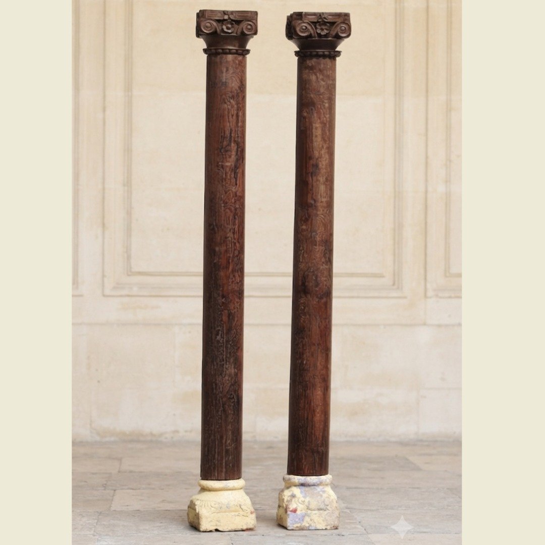 Untitled - June 24, 2026 at 16.27.18 (43) Premium 9.8 Feet Long Solid Teak Wood Pillar – Handcrafted, Durable & Timeless Architectural Column - Image 1