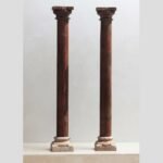 Premium Solid Teak Wood Columns Set of 2 – Timeless Handcrafted Decorative Pillars