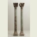 Premium Handcrafted Wooden Columns Set of 2 | Elegant Solid Wood Decorative Pillars for Home Décor