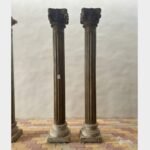 Premium Handcrafted Wooden Columns Set of 2 | Elegant Solid Wood Decorative Pillars for Home Décor
