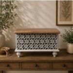 Your Home Wooden Keepsake Storage Box Handcrafted Carved Design 2 ft Memory Organization
