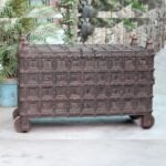 Antique Rajasthani Majus Dowry Chest Cabinet, Early 20th Century