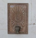 Vintage Hand-Carved Wooden Wall Hanging Candle Holder Panel - Image 2