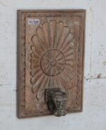 Vintage Hand-Carved Wooden Wall Hanging Candle Holder Panel - Image 4