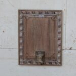 Magnificent  Wall Hanging Candle Holder Panel - 19" Vintage Hand-Carved Wooden Shelf - Image 2