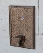 Magnificent  Wall Hanging Candle Holder Panel - 21" Vintage Hand-Carved Wooden Shelf - Image 4
