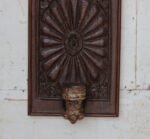 Magnificent  Wall Hanging Candle Holder Panel - 16.5 " Vintage Hand-Carved Wooden Shelf - Image 5