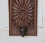 Magnificent  Wall Hanging Candle Holder Panel - 16.5 " Vintage Hand-Carved Wooden Shelf - Image 5