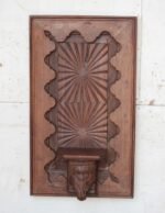 Exquisite Hand-Carved Wooden Wall Panel with Decorative Shelf | 28" Elegant Farmhouse Wall Décor - Image 2