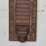 Exquisite Hand-Carved Wooden Wall Panel with Decorative Shelf | 2.6 ft Elegant Farmhouse Wall Décor - Image 3