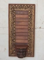 Magnificent Carved Vintage Wooden Wall Shelf Panel - 2.6 ft Tall Elegant Wall Decor - Image 2