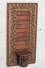 Magnificent Carved Vintage Wooden Wall Shelf Panel - 2.6 ft Tall Elegant Wall Decor - Image 4
