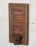 Magnificent Carved Vintage Wooden Wall Shelf Panel - 2.6 ft Tall Elegant Wall Decor - Image 5