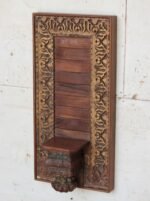 Magnificent Carved Vintage Wooden Wall Shelf Panel - 2.6 ft Tall Elegant Wall Decor - Image 5