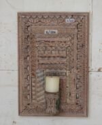 Magnificent Hand-Carved Rustic Wooden Candle Sconce - 2 ft Eclectic Wall Art Decor - Image 2