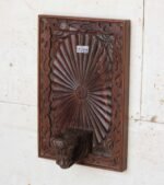 Magnificent Hand-Carved Rustic Wooden Candle Sconce - 20 Inch Eclectic Wall Art Decor - Image 4