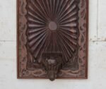 Magnificent Hand-Carved Rustic Wooden Candle Sconce - 20 Inch Eclectic Wall Art Decor - Image 5