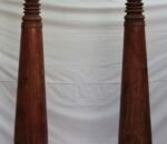 Magnificent Ornate Pair Of Antique Indian Pillars With Stone Base - Image 4