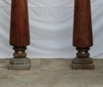 Magnificent Ornate Pair Of Antique Indian Pillars With Stone Base - Image 5