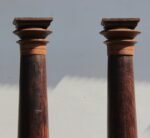 Magnificent Antique Harmya Wooden Pillars Set of 2 - Image 10