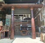 Magnificent Antique Harmya Wooden Pillars Set of 2 - Image 12