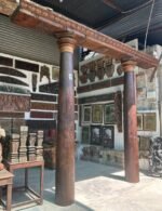 Magnificent Antique Harmya Wooden Pillars Set of 2 - Image 14