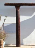 Magnificent Antique Harmya Wooden Pillars Set of 2 - Image 3