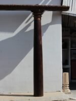Magnificent Antique Harmya Wooden Pillars Set of 2 - Image 4