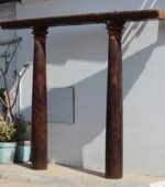 Magnificent Antique Harmya Wooden Pillars Set of 2 - Image 5