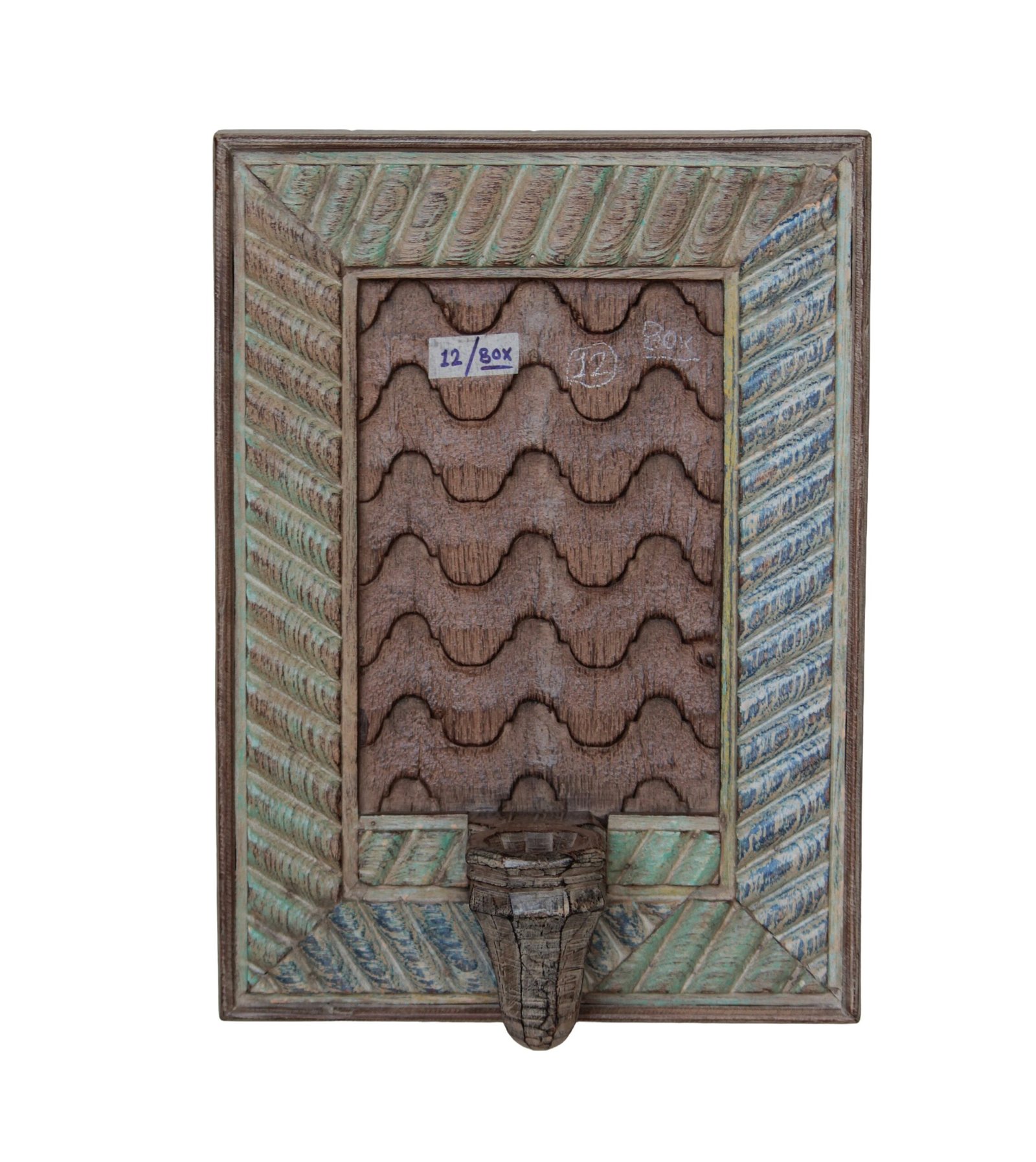 Untitled - August 05, 2026 at 18.00.10 Vintage Hand-Carved Wooden Wall Hanging Candle Holder Panel - Image 1