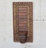 Magnificent Carved Vintage Wooden Wall Shelf Panel - 2.6 ft Tall Elegant Wall Decor