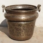 Stunning Vintage Brass Vessel — 23-Inch Hand-Hammered, Beautifully Aged Decorative Planter Vase