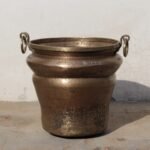 Elegant Antique Brass Planter (Ganglam) – 1.7 feet Premium Vintage Decorative Brass Vase