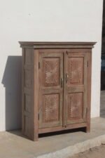 Your Home Vintage Hand-Carved Wooden Storage Cabinet - Image 4